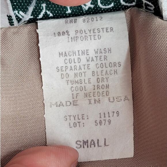 Jay Jacobs Short Sleeve Vintage Shimmer Three Shell Buttons Down Blouse Top - Picture 11 of 12